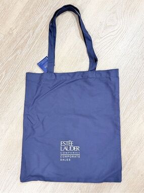 Estee Lauder Navy Canvas Tote with Logo
